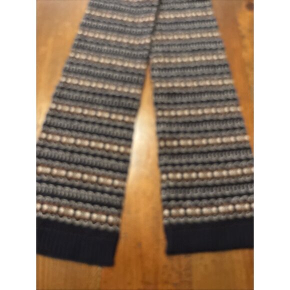Jcrew 100% Wool Blue Striped Scarf - Picture 3 of 6
